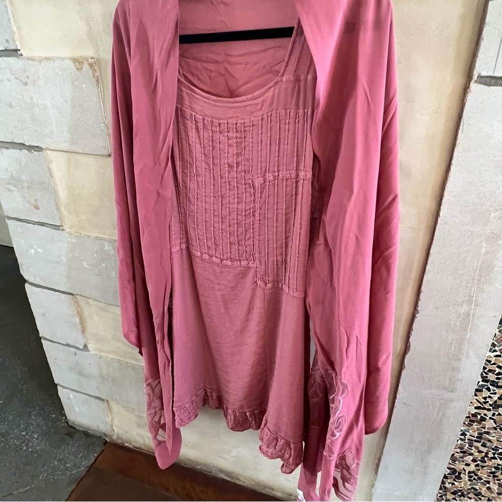 Pink Dress with matching Wrap